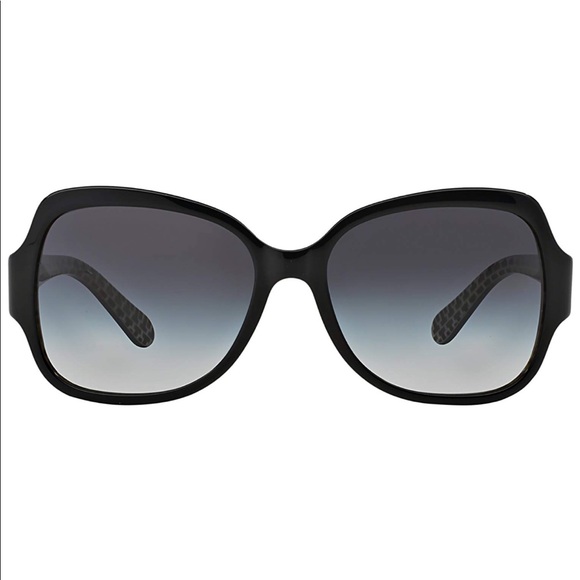 TORY BURCH Black Gradient Double T Logo Sunglasses - Picture 7 of 8